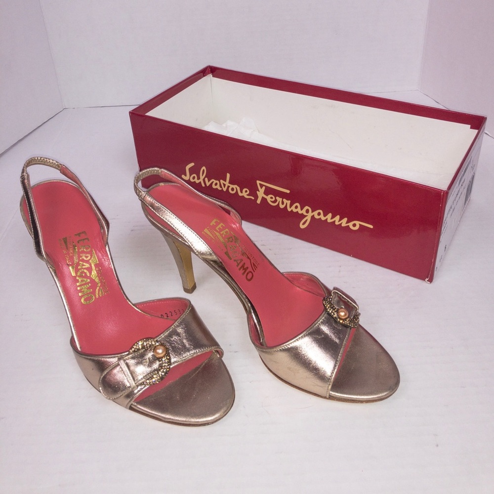 Ferragamo | Strappy sling back heels